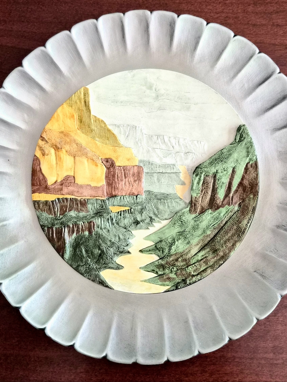 Sebastian # Pewter Plate 2nd edition 1979 NEVER USED DECOR/Hang or Stand